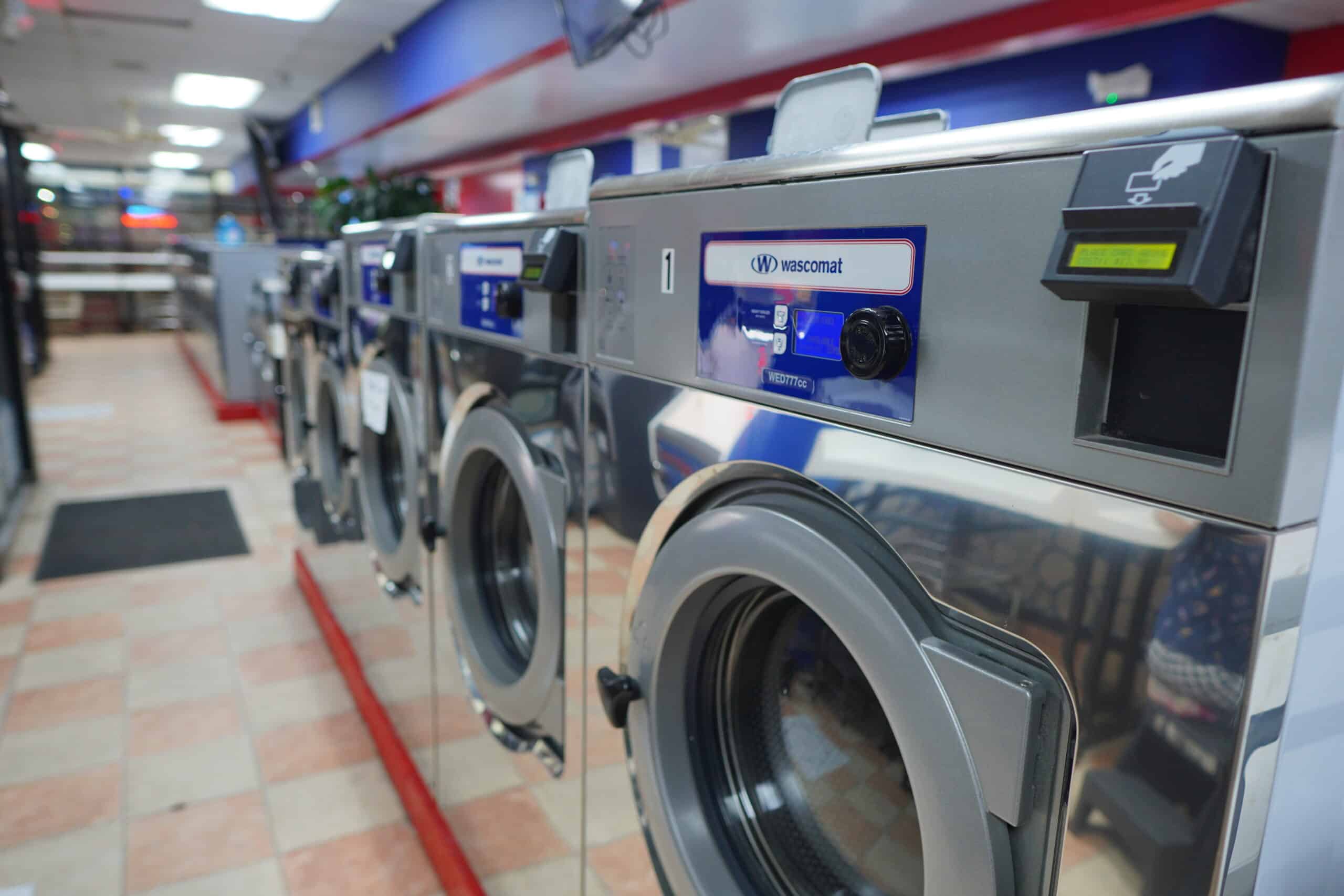 an image of 24th Street Laundromat machines row in Union City, NJ