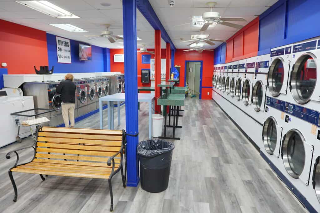 an image of machine row in Fresh Meadows Laundromat